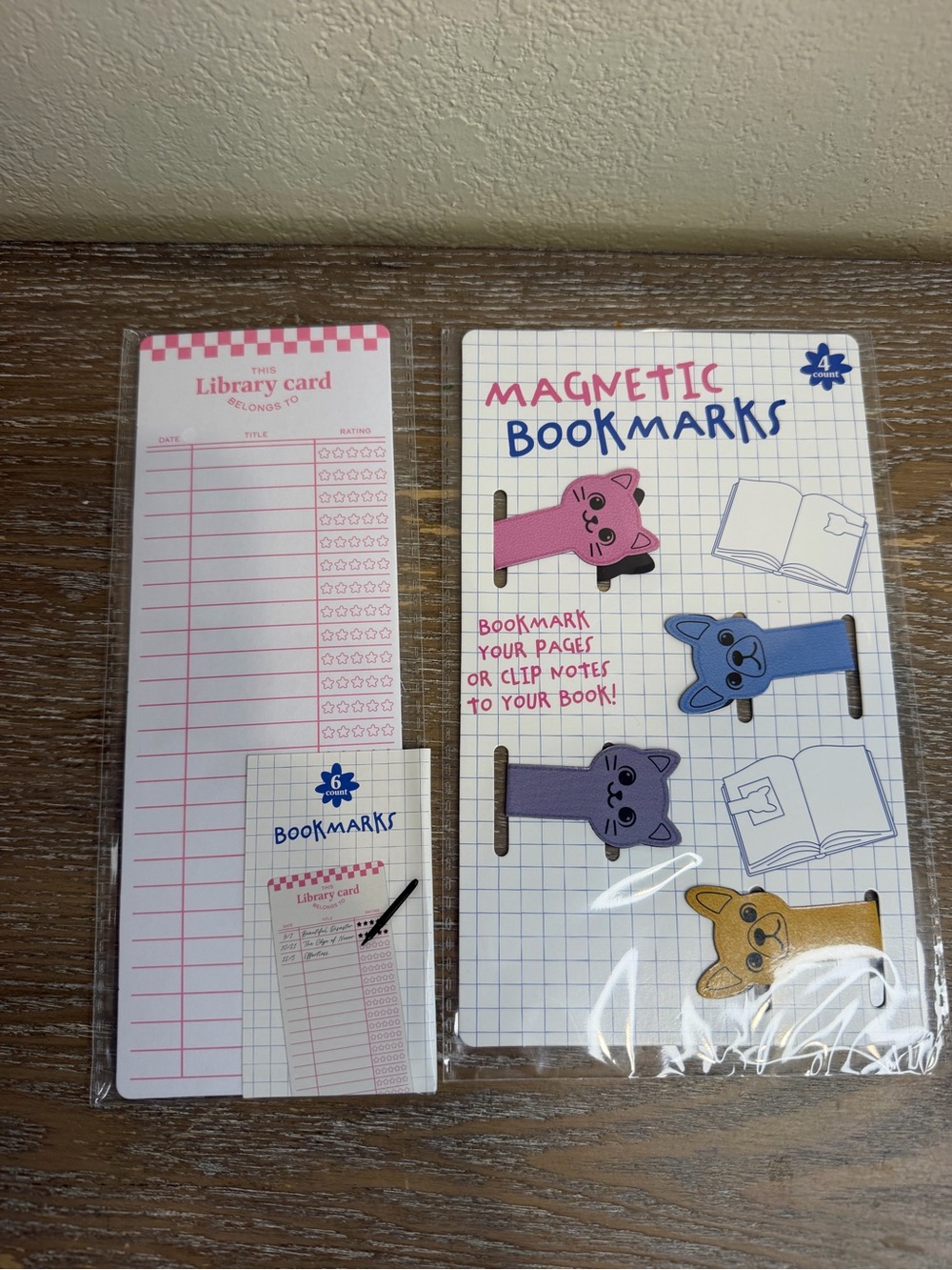 New TARGET BULLSEYE LIBRARY CARD BOOKMARKS SET OF 6 and 4 bookmarks